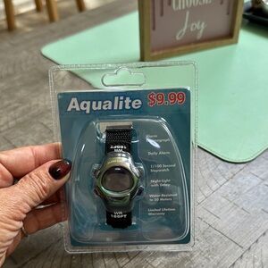 Black Smartwatch with Alarm and Stopwatch